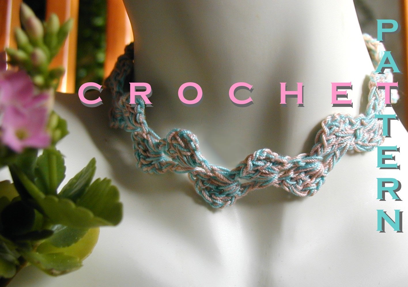 PDF Easy Crocheted Zig Zag Necklace or Bracelet