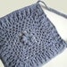 Dusty Blue Irish Rose Crocheted Handbag