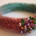 Beaded Felted Bangle with Seed Beads