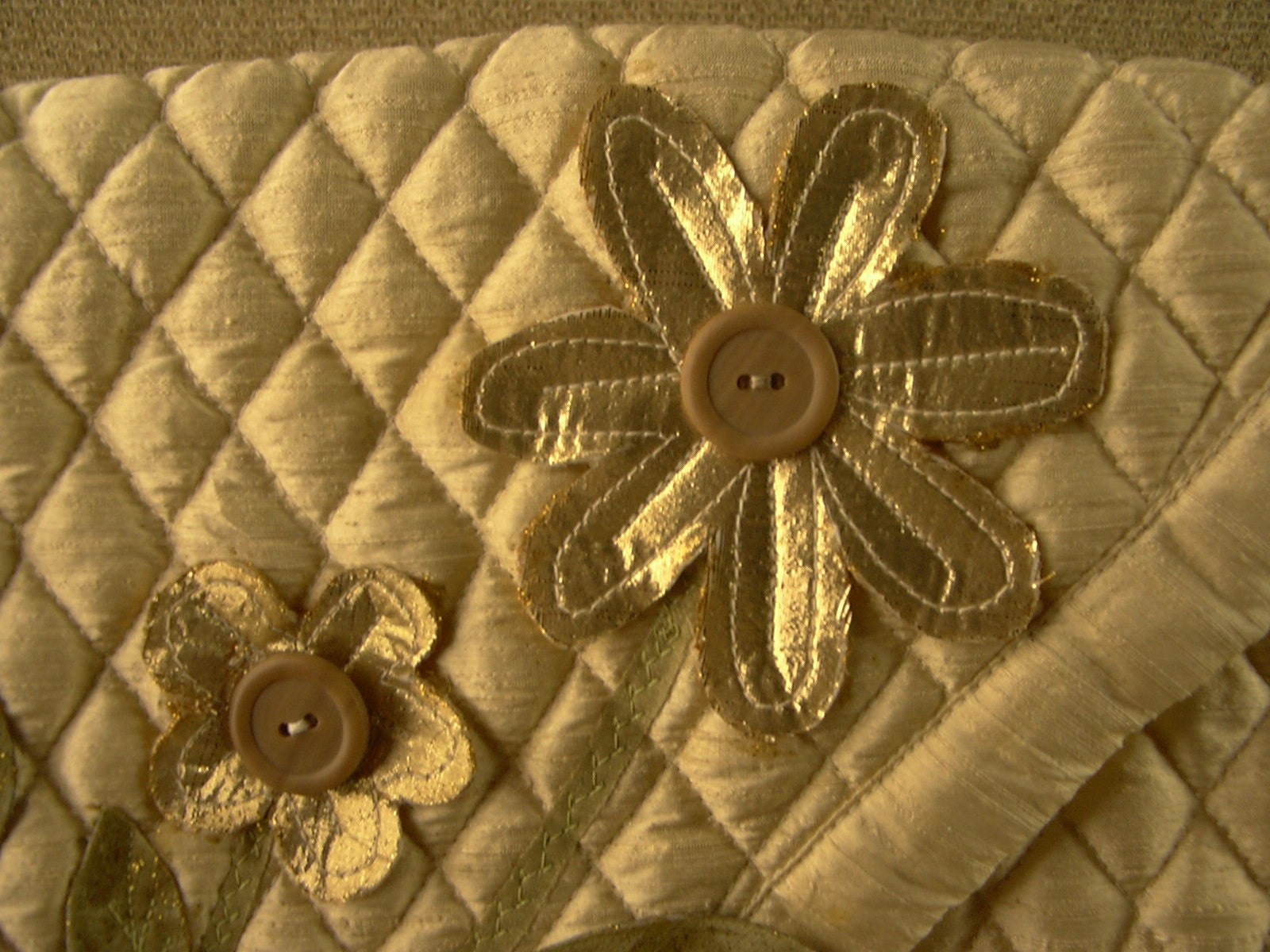Golden Spring Flower Clutch