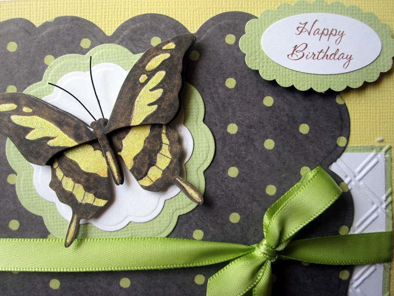 Handmade Butterfly Birthday card can be PERSONALIZED