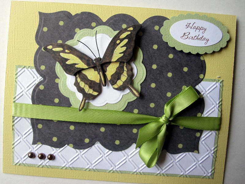 Handmade Butterfly Birthday card can be PERSONALIZED