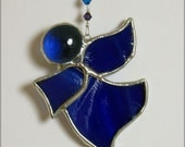 FREE POSTAGE - Little stained glass Guardian Angel - choose one of five colors