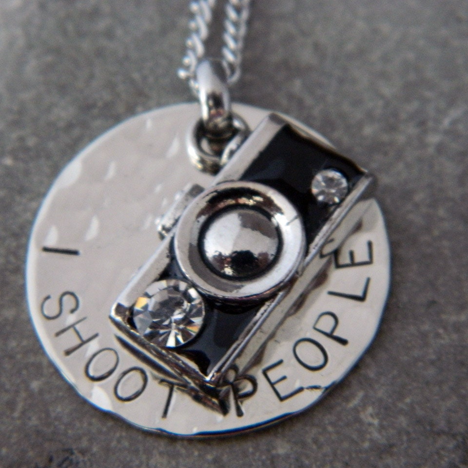 I Shoot People Camera Necklace or Keychain