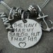 The Navy Has My Sailor But I have His Heart Anchor Necklace