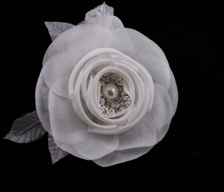 Wedding Hair Accessory, Silk Flower Hair Comb, Bridal Hair Flower, Bridal Head Piece, Fascinator - DANICA