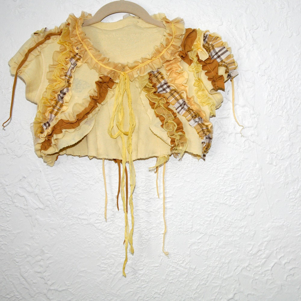upcycled clothing . bolero . walking on sunshine