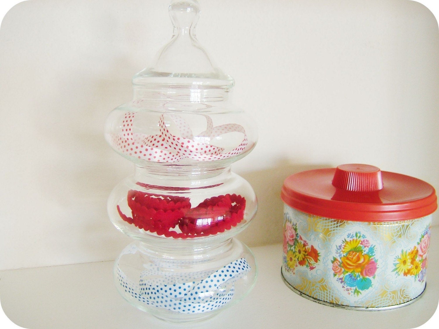 vintage / / STACKING / / glass apothecary