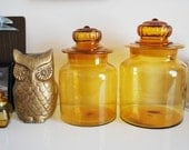 vintage glass canisters