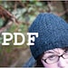 PDF PATTERN for the Herringbone Men Women Knit Hat