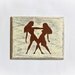 Gemini June birthday Zodiac sign primitive wooden nameplate