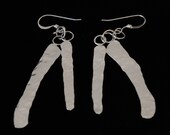 Power of Textured Dangle Sterling Silver Earrings