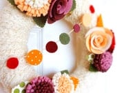 Polka Dot Yarn Wreath - The Original Felt Yarn Wreath