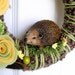 Hedgehog Yarn Wreath
