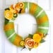 Original Handmade Felt Yarn Wreath - Goldenrod