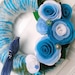 Ombre Blue Jay Yarn Wreath - The Original Felt Yarn Wreath