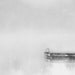 Foggy Mysterious Dock in Lake - "Summer's End" - 8x10 Black and White Minimalist Photo Print