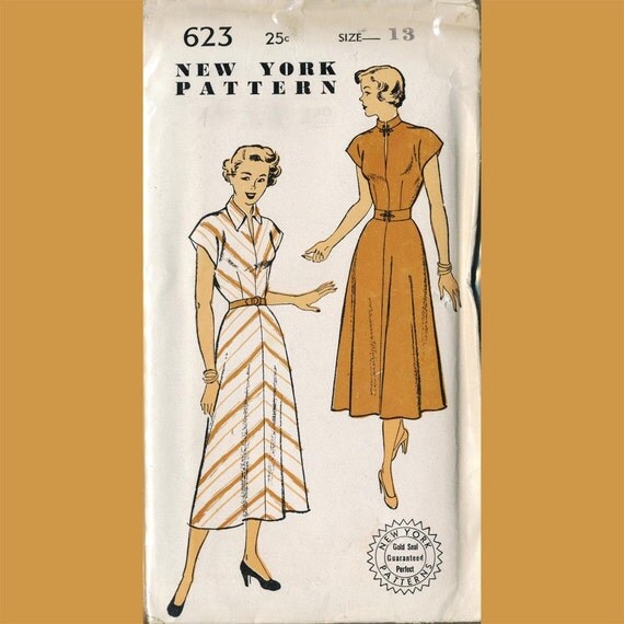 New York Pattern Company Dress Pattern 1940s