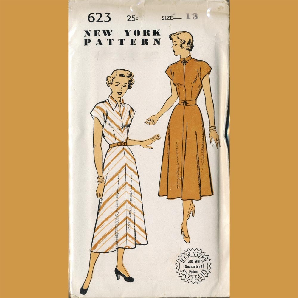 New York Pattern Company Dress Pattern 1940s