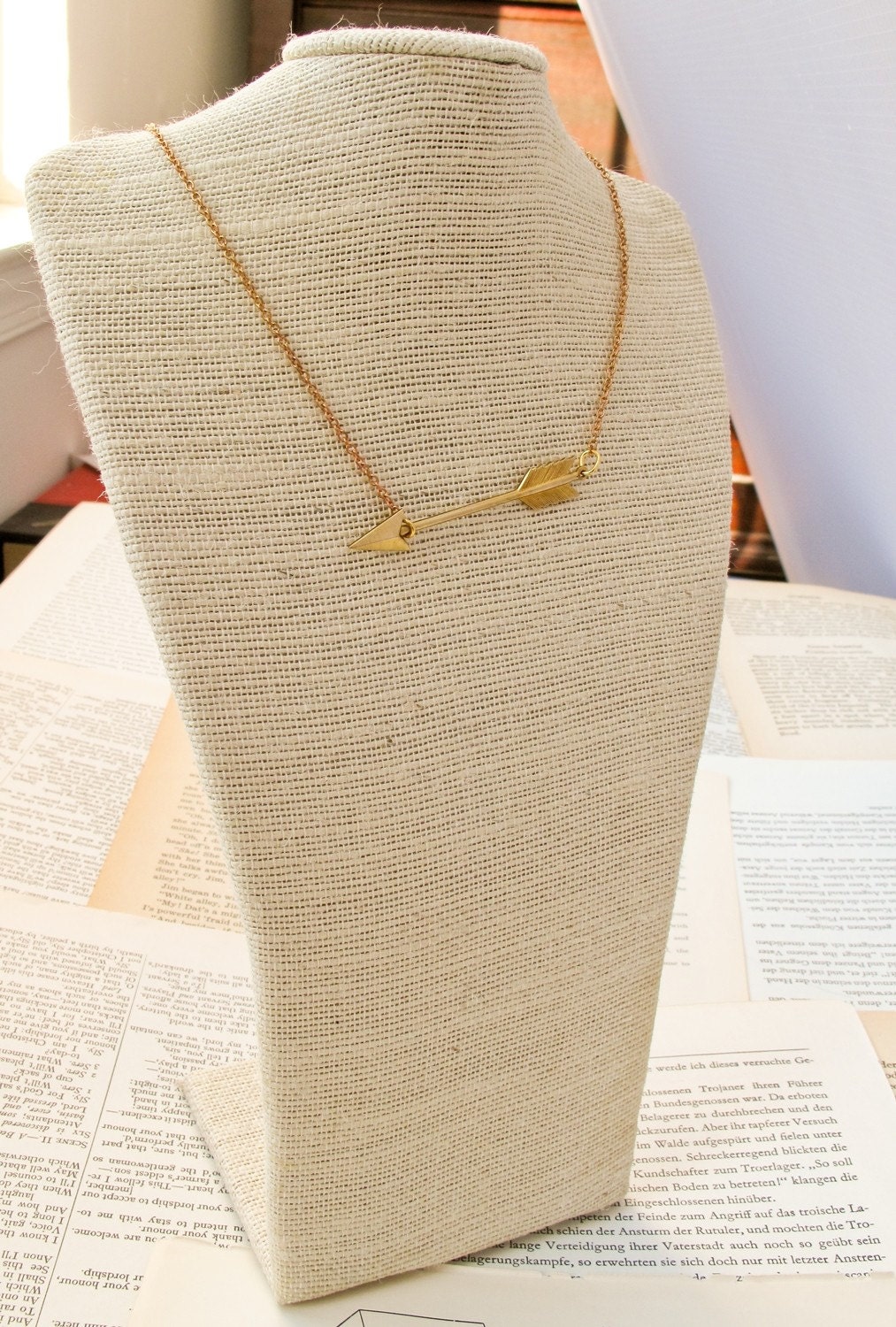 Cupid's Arrow Necklace in GOLD - LAST ONE