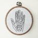 Human Hand Bones Embroidery Wall Art - Phalanges