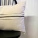 grainsack pillow cover - black stripe - canvas - vintage style - farmhouse - lumbar