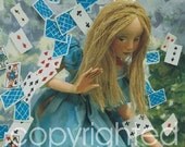 Alice in Wonderland Poster - Falling Cards