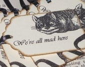 We're all mad here - Cheshire Cat from Alice in Wonderland Gift Tags