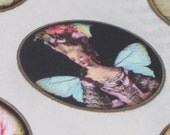 Vintage Marie Antoinette and Floral Stickers/Seals