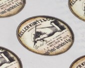 Vintage Advertisement Pen in Hand Stickers/Seals