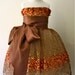 Copper Constellation Flower Girl Dress-  Chocolate Brown Sash Example