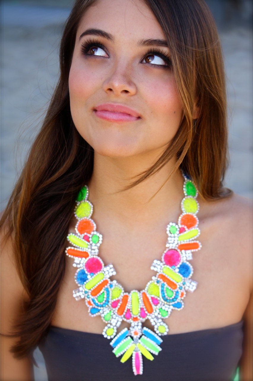 Neon Statement Necklace- Tribal Punk (as seen on the blonde salad)