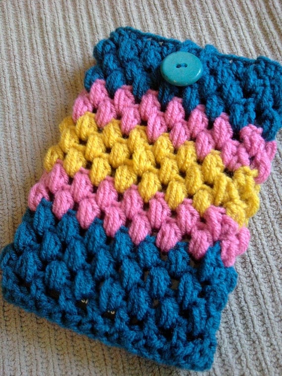 Teal, Raspberry and Gold Sleeve for Small Laptop or  7-8" Tablet Nook or Kindle