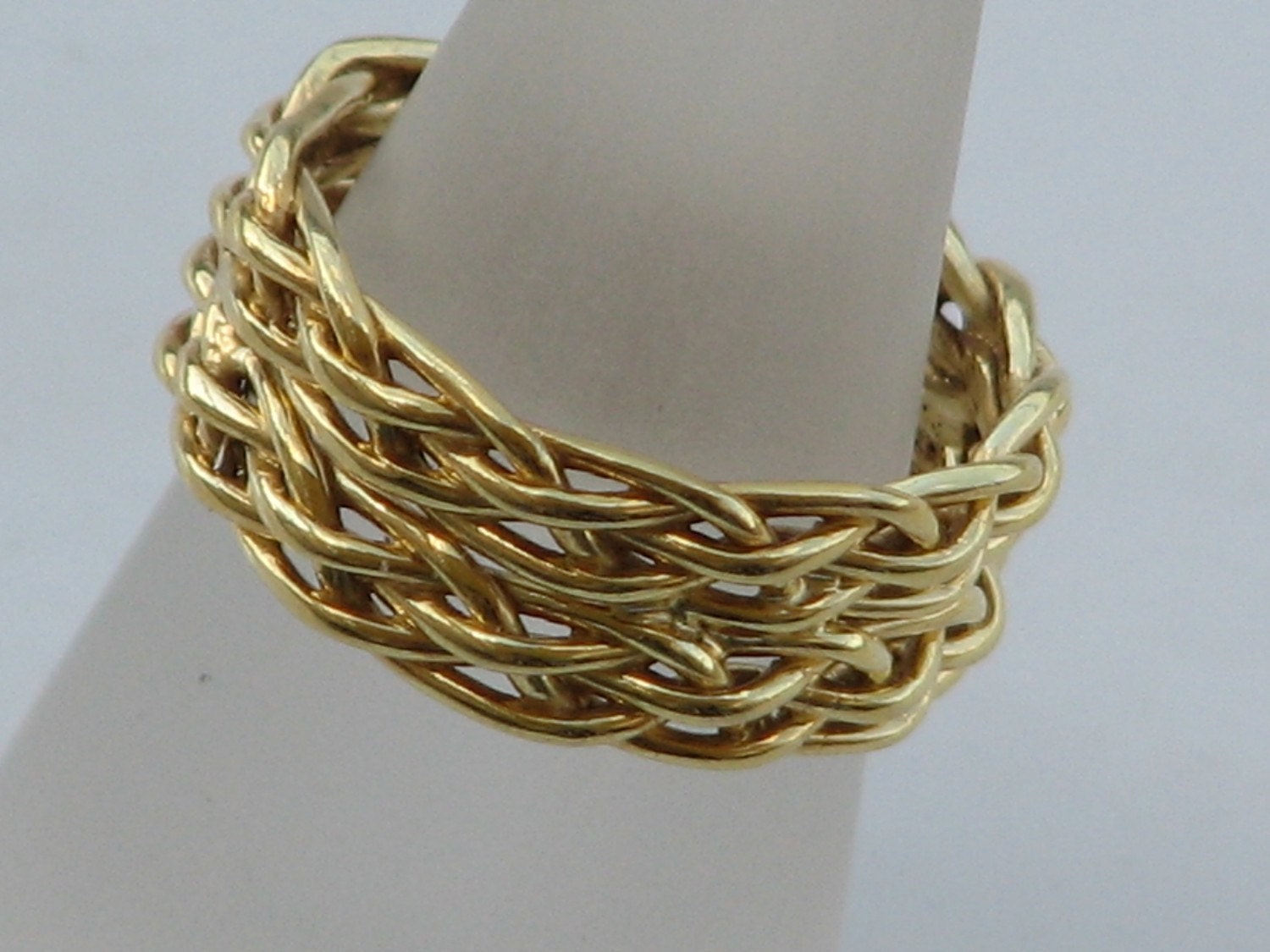 14K Gold Custem Design Braid Band Wedding Ring