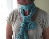 Knitting Pattern PDF- Waterfall Lace Cravat - great for gifts - spring scarf cowl wrap -  pattern using sock or fingering yarn