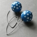 dixie earrings, blue - vintage lucite and sterling
