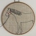 hand embroidery hoop art-  girl and her horse textile art fiber art
