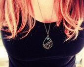 Pendant Necklace with Vintage Blue Charm