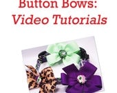 Button Bow Tutorial PDF--Step by Step How to Instructions and Videos--Free Shipping