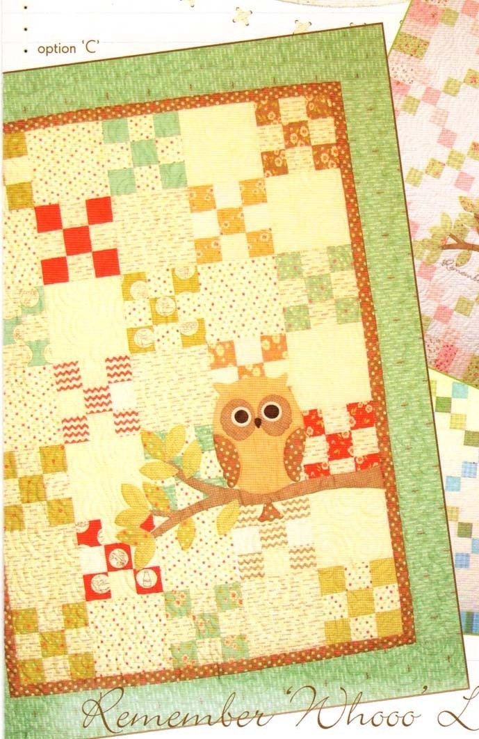 Remember Whooo Loves You Owl Baby Quilt Pattern from Acorn Quilts