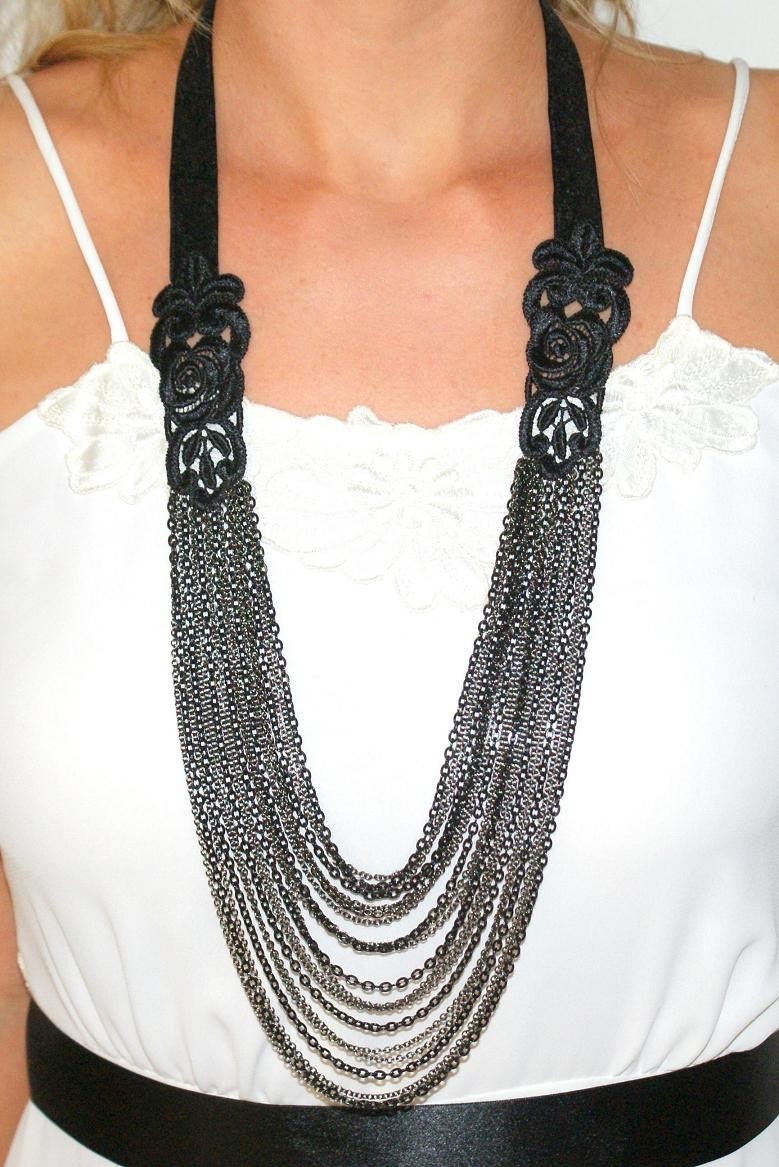 Long Black Necklace