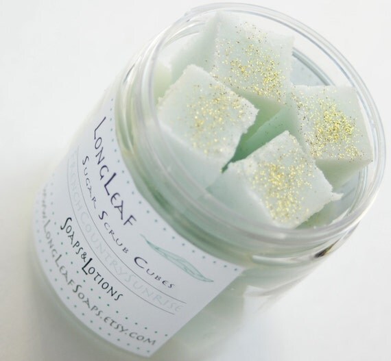 Sugar Scrub Cubes French Country Sunrise Handmade Handmade One-4 Ounce Jar