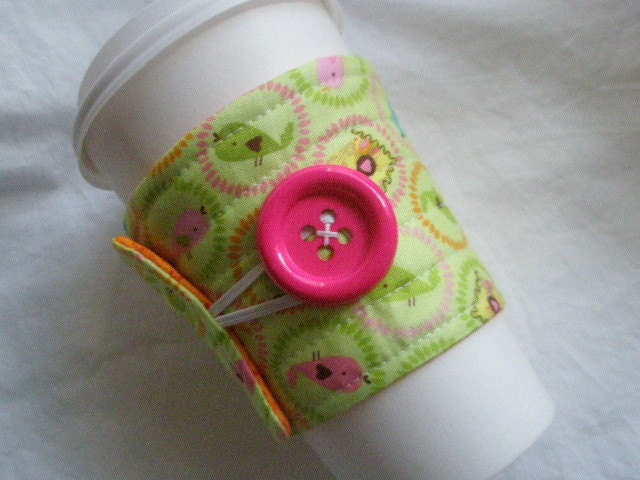 coffee cozy quilted and ready to ship