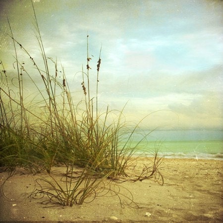 A Place to Be - 8x8 Art Print - A soothing blue ocean view on a sandy calm beach. - donnageissler A Place to Be - 8x8 Art Print - A soothing blue ocean view on a sandy calm beach. - donnageissler