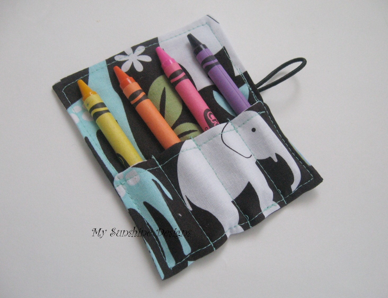 The Original Mini Crayon Roll Up.....Zoology....Great for Birthday Parties