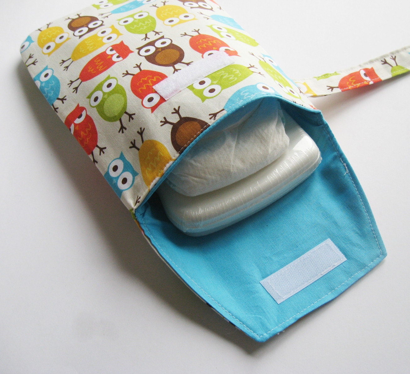 Diaper Clutch - Bermuda Owls - Travel Case
