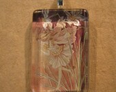 Narcissus Flower Fairy Cicely Mary Barker Small Flat Rectangle Glass Pendant with 24" Ball Chain Necklace