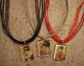 26 Inch Organdy Ribbon and Cord Necklace with Adjustable Chain in 9 Colors