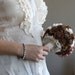 Cedar Roses and Lace Wedding Bouquet & Boutonniere