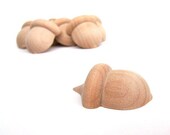 25 Unfinished Wooden Split Acorns for Wood Charms, Pendants, Magnets